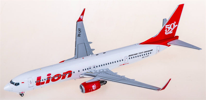 JC Wings 1:200 Lion Air Boeing 737-900ER 50th PK-LHY Diecast Model view 3