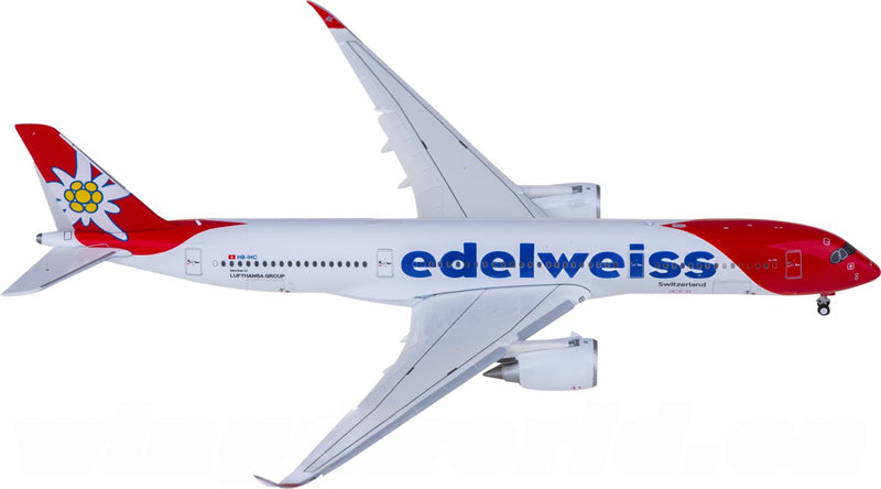 Geminijets Edelweiss Air Airbus A350-900 HB-IHC Flaps Down 1:400 Diecast Model view 2