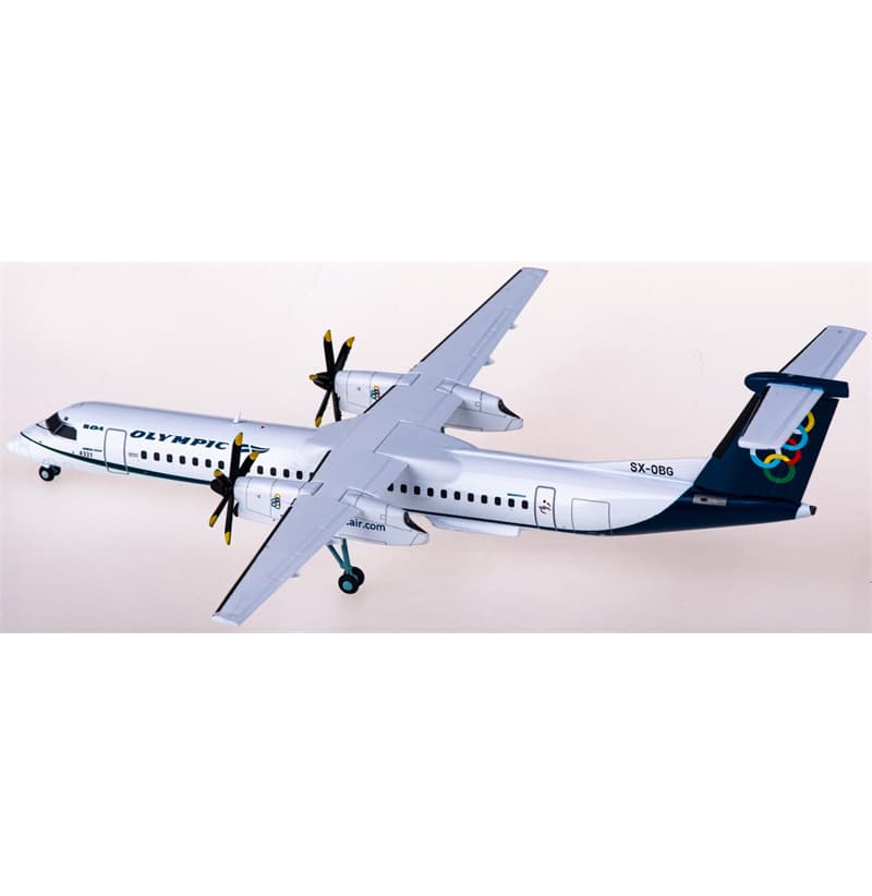 Herpa Olympic Air Bombardier Dash 8 Q400 SX-OBG 1:200 Aircraft Pre-built  Airliner Model Display