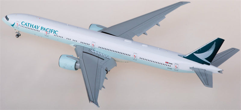 JC Wings Cathay Pacific Boeing 777-300ER B-KQT Flaps Down 1:400 Diecast Model view 2