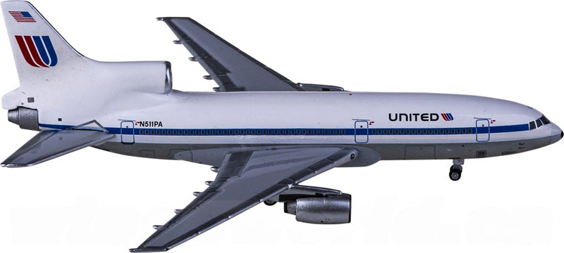 AeroClassics United Airlines for Lockheed L-1011-500 N511PA 1:400 Airplane Pre-built  Airliner Model Display