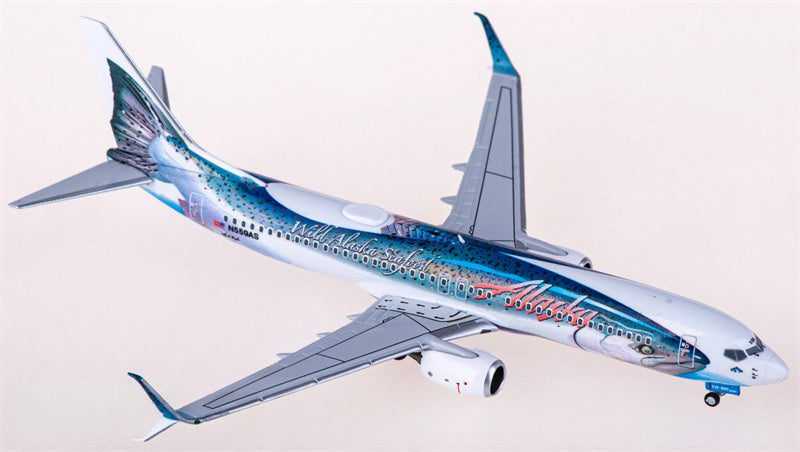 NG Models Alaska Airlines Boeing 737-800 N559AS 1:400 Diecast Model view 2