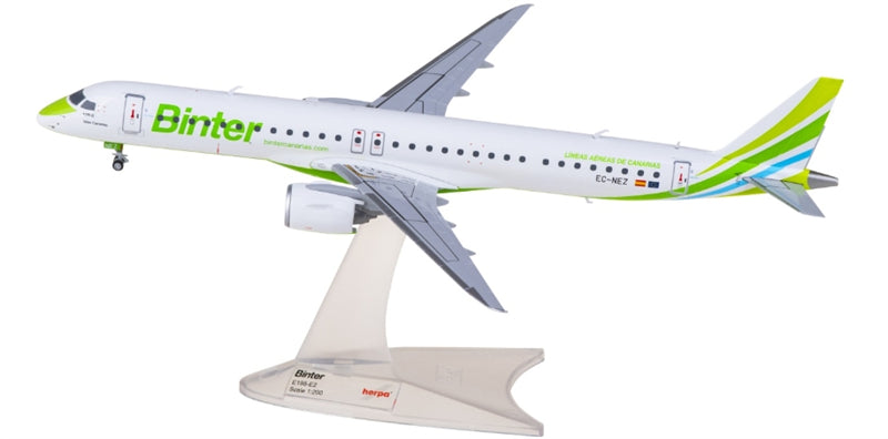 Herpa Binter Canarias Embraer ERJ-195-E2 EC-NEZ 1:200 Diecast Model view 2