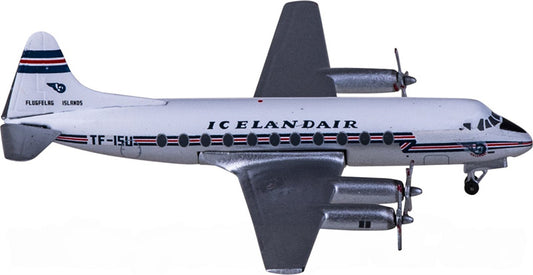 AeroClassics Icelandair for Vickers for Viscount 700 TF-ISU 1:400 Airplane Pre-built  Airliner Model Display