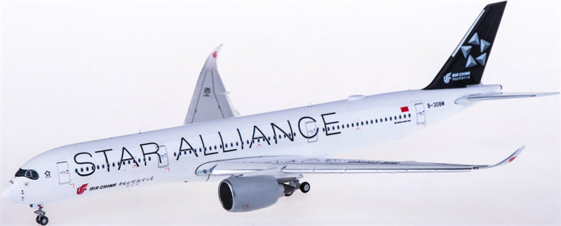 JC Wings Air China Airbus A350-900XWB B-308M Star Alliance Flaps Down 1:400 Diecast Model view 1