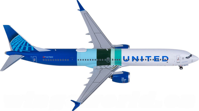 NG Models United Airlines Boeing 737 MAX 10 N27602 1:400 Diecast Model view 2