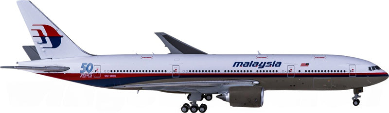 JC Wings Malaysia Airlines for Boeing 777-200 9M-MRB 50 years 1:400 Airplane Pre-built  Airliner Model Display