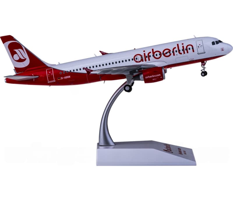 JC Wings Air Berlin Airbus A320 D-ABNW 1:200 Aircraft Pre-built  Airliner Model Display