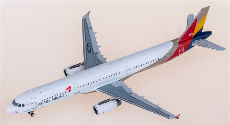 NG Models Asiana for Airbus A321 HL8278 1:400 Airplane Pre-built  Airliner Model Display