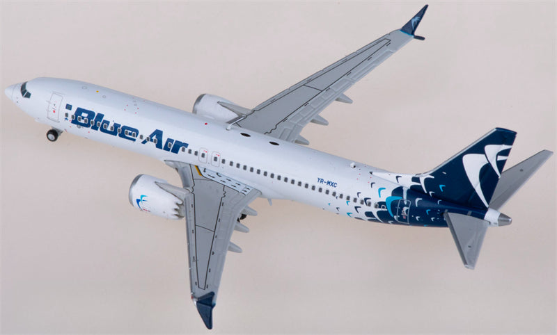 JC Wings Blue Air Boeing 737 MAX 8 YR-MXC 1:400 Diecast Model view 2
