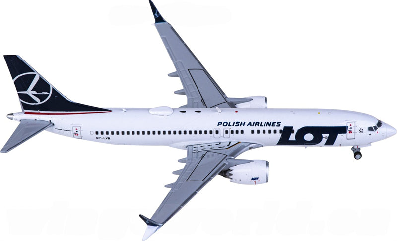 JC Wings LOT Boeing 737 MAX 8 SP-LVB 1:400 Diecast Model view 1