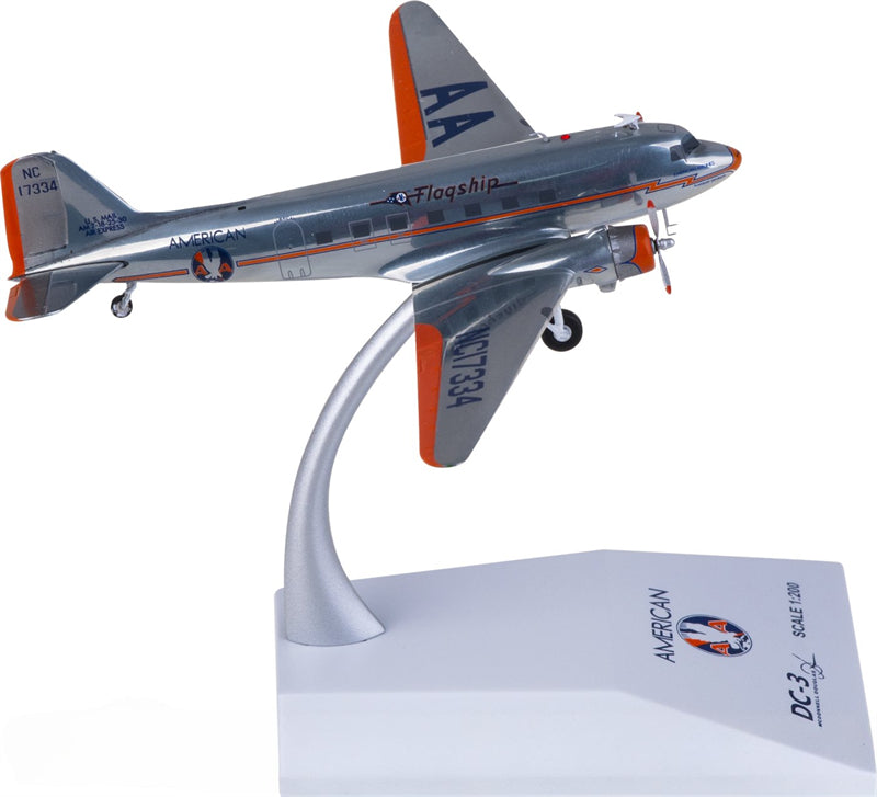 JC Wings American Airlines Douglas DC-3 NC17334 1:200 Diecast Model view 3