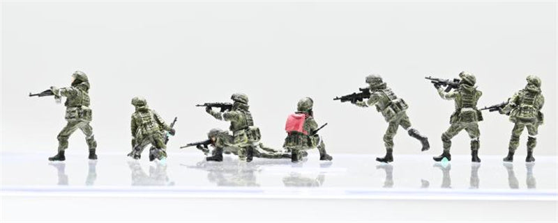 3R Russian combat group  8 members group 1:72 Figure Pre-built Model