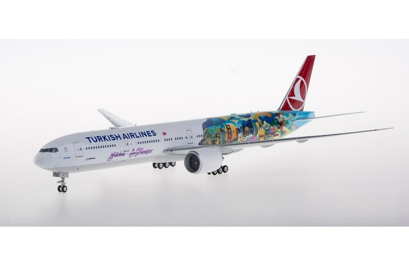 Eagle Turkish Airlines Boeing 777-300ER TC-JJU San Francisco Painting 1:200 Aircraft Pre-built  Airliner Model Display
