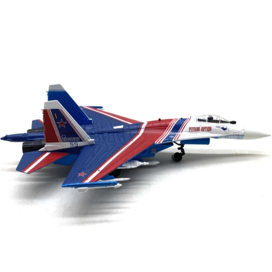 FLOZ Russian Warriors Performance Team Super Flanker SU-35 #55 Performance Aircraft 1:100 Aircraft Pre-built Model