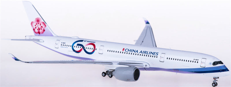 JC Wings China Airlines Airbus A350-900XWB B-18917 60th Anniversary 1:400 Diecast Model view 3