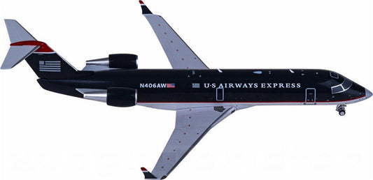 NG Models US Airways Bombardier CRJ200LR N406AW 1:200 Airplan Diecast Model view 1