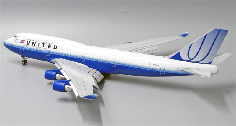 JC Wings 1:200 United Airlines Boeing 747-400 N199UA Flaps down DIECAST Model