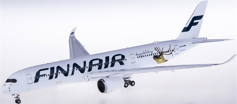 JC Wings Finnair Airbus A350-900 OH-LWD Happy Holiday Flaps Down 1:200 Diecast Model view 2