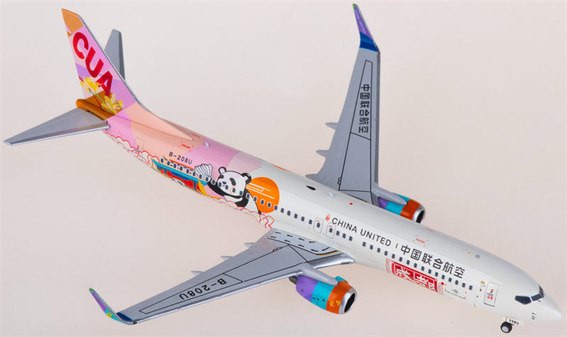 NG Models China United Airlines for Boeing 737-800 B-208U 1:400 Airplane Pre-built  Airliner Model Display