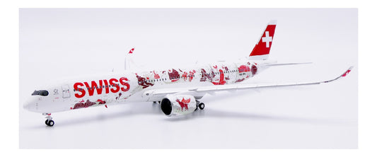 JC Wings 1:400 Swiss International Air Lines Airbus A350-900XWB HB-IFA Flaps Down DIECAST Model