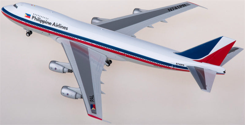 フェニックス・フィリピン航空 ボーイング747-200 N741PR 1:400スケール 飛行機組み立て済み旅客機モデルディスプレイ