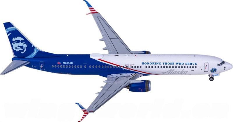 NG Models Alaska Airlines Boeing 737-900ER N265AK 1:400 Diecast Model view 2