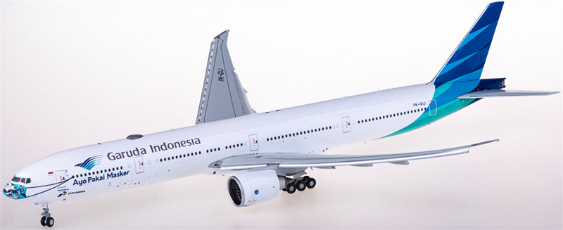 JC Wings Garuda Indonesia Boeing 777-300ER PK-GIJ Flaps Down 1:200 Diecast Model view 1