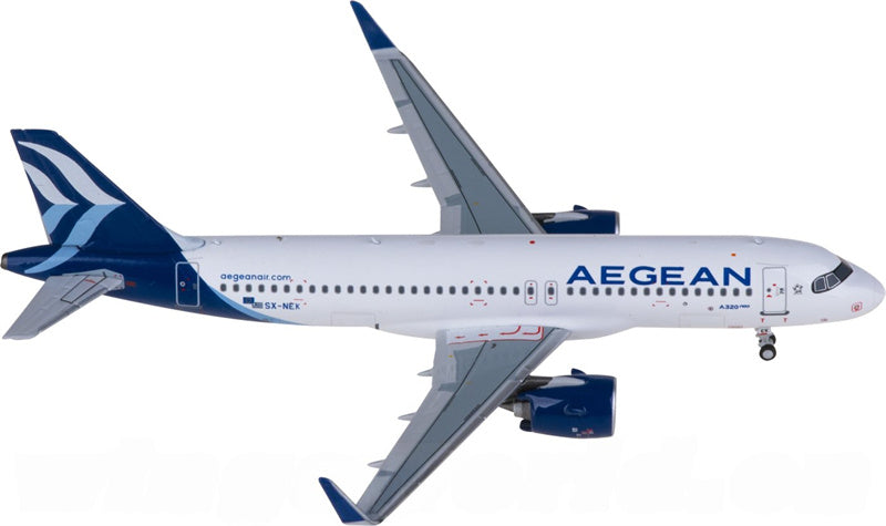 NG Models Aegeanair for Airbus A320neo SX-NEK 1:400 Airplane Pre-built  Airliner Model Display