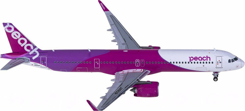 JC Wings Peach Airbus A321neo JA901P 1:400 Diecast Model view 1