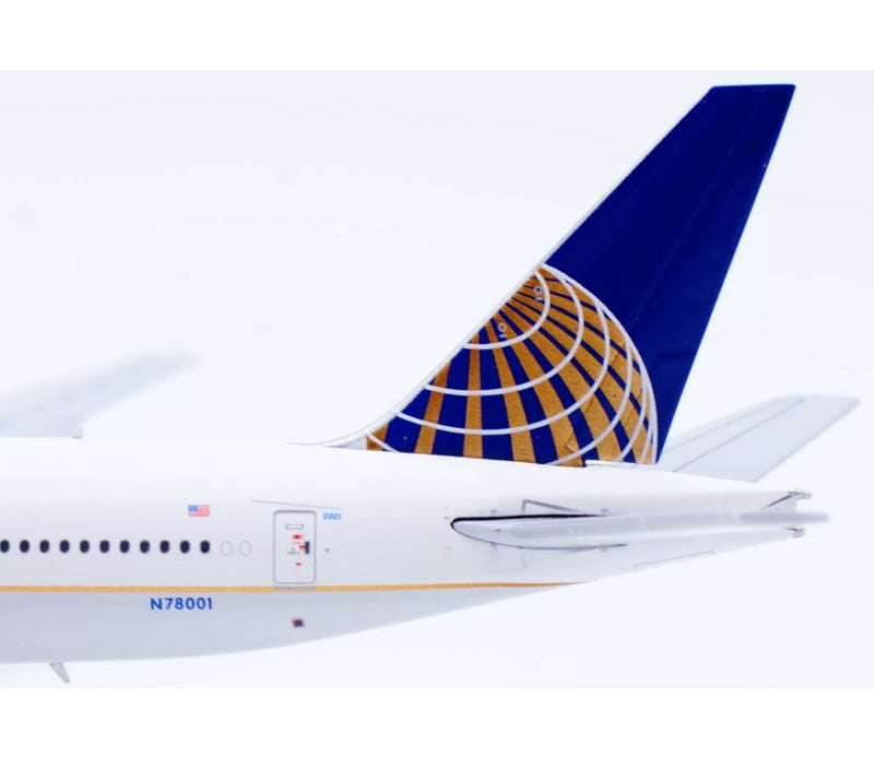 JC Wings 1:400 United Airlines B777-200ER N78001 Flaps down DIECAST Model