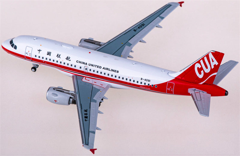 NG Models China United Airlines for Airbus A319 B-4091 1:400 Airplane Pre-built  Airliner Model Display
