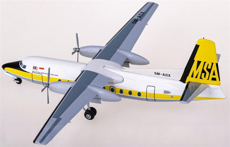 AeroClassics MSA for Fokker F-27 9M-AOX 1:200 Airplane Pre-built  Airliner Model Display