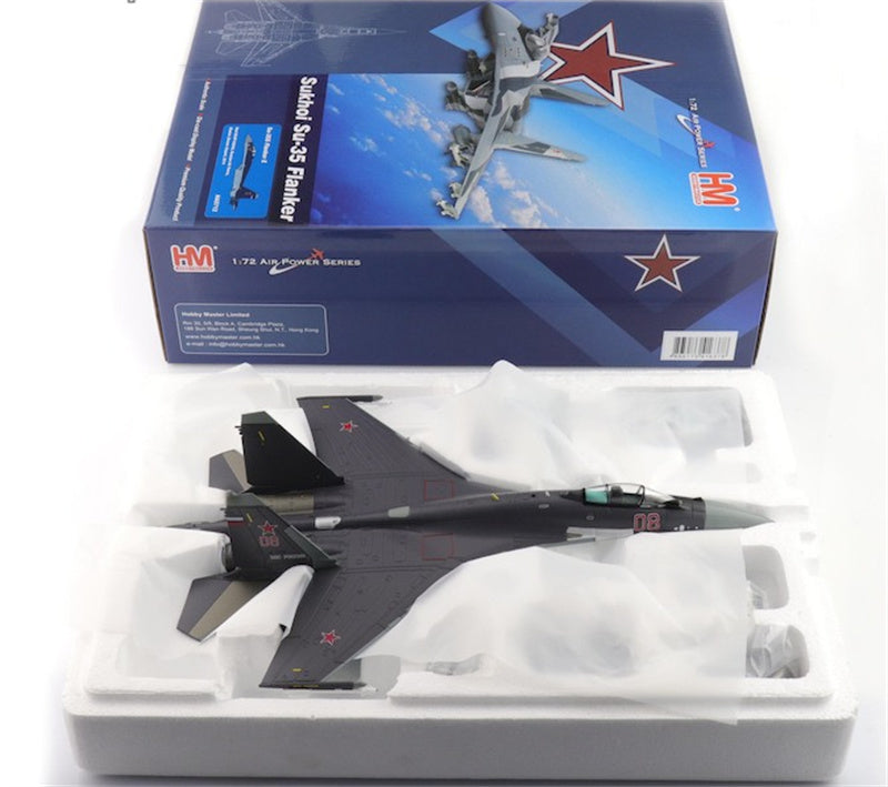 HOBBY MASTER Suchoi Su35S Flanker E Red 08/RF-93648 Russian Air Force Zhuhai Jinwan Airport 2014 1:72 Aircraft Pre-built Model