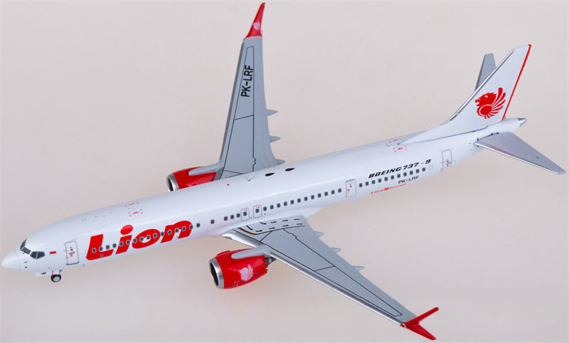 NG Models Lion Air Boeing 737 MAX 9 PK-LRF 1:400 Diecast Model view 1