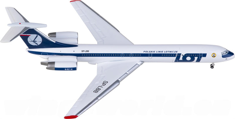 Herpa LOT Ilyushin IL-62M SP-LBB 1:500 Diecast Model view 2