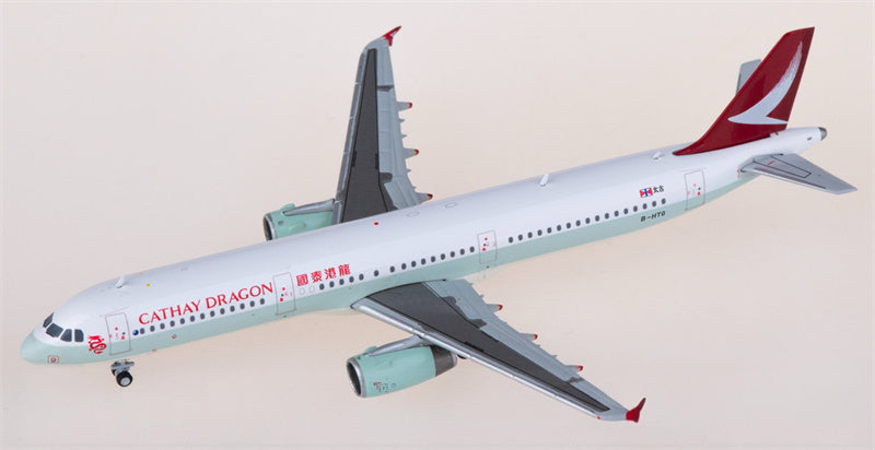 JC Wings Cathay Dragon Airbus A321 B-HTG 1:400 Diecast Model view 1