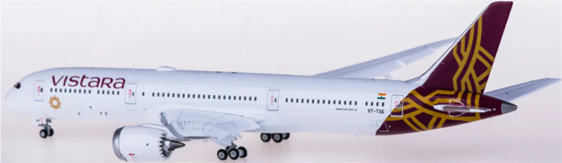 JC Wings 1:400 Vistara Boeing 787-9 VT-TSE Flaps down DIECAST Model