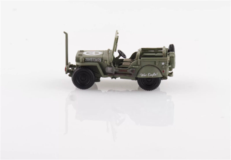 HOBBY MASTER US 1/4 ton Military Vehicle US 3rd Army 1945 Gen. George Patton 1:72 Tank Pre-built Model