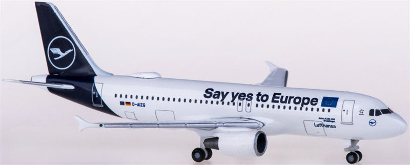 Herpa Lufthansa for Airbus A320 D-AIZG Say yes to Europe 1:500 Airplane Pre-built  Airliner Model Display