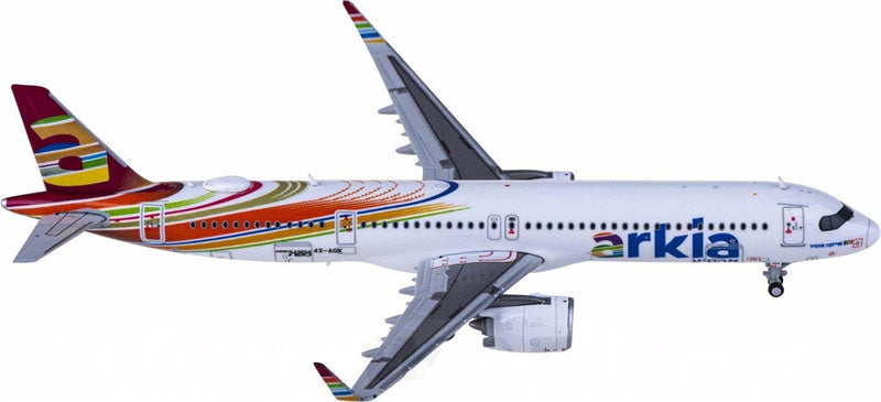 JC Wings Arkia Airbus A321neo 4X-AGK 1:400 Airplan Diecast Model view 1