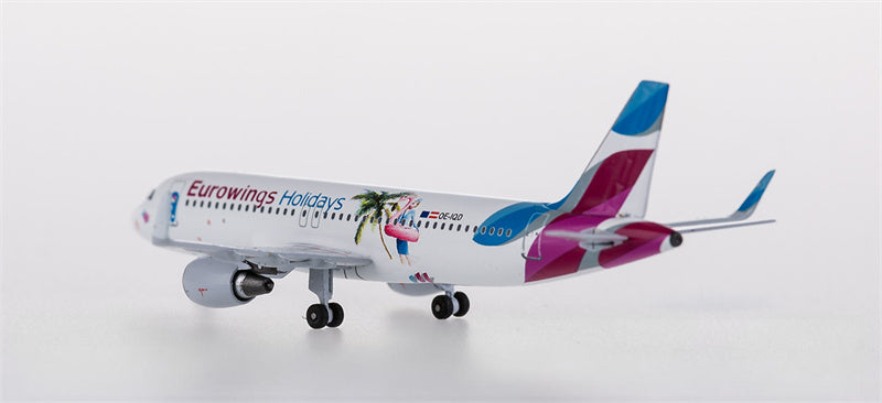 AeroClassics Eurowings Airbus A320 OE-IQD Holidays 1:400 Diecast Model view 2