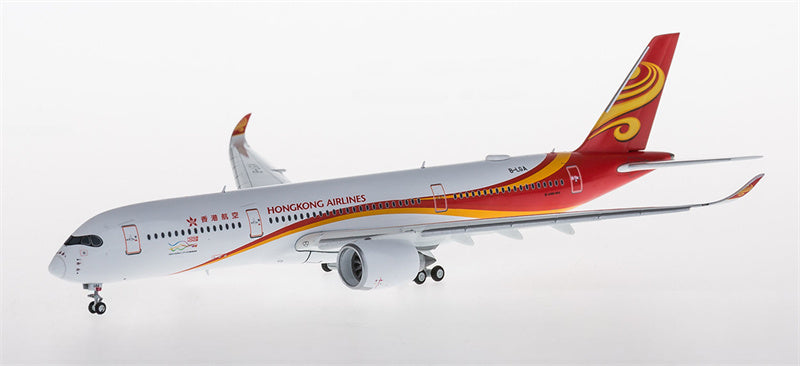 JC Wings Hong Kong Airlines Airbus A350-900 B-LGA Flaps Down 1:400 Diecast Model view 5