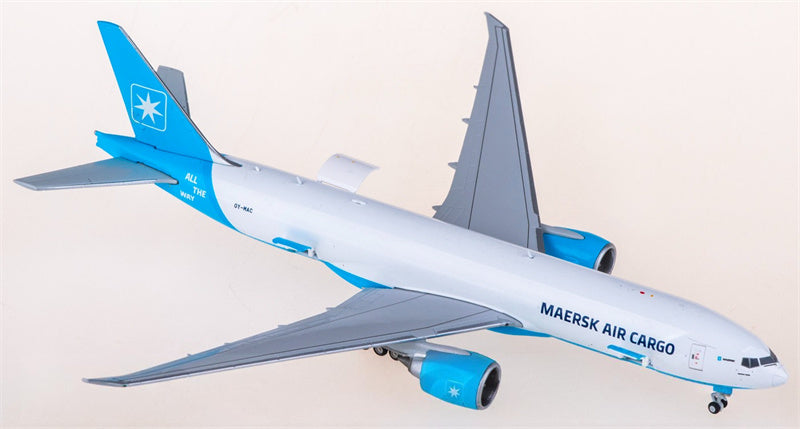 JC Wings 1:400 Maersk Air Cargo Boeing 777-200LRF OY-MAC Diecast Model view 3