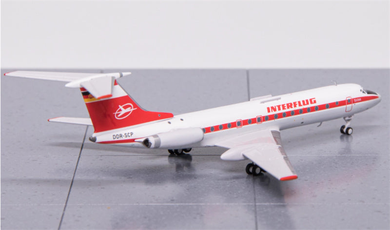 PandaModel Interflug TU-134A DDR-SCP 1:400 Aircraft Pre-built Model