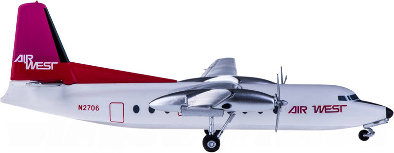 AeroClassics Air West Fokker F-27 N2706 1:200 Diecast Model view 2