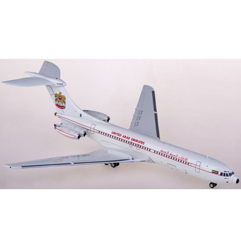 JC Wings UNITED ARAB EMIRATES charter plane Vickers VC10 G-ARVF 1:200 Aircraft Pre-built  Airliner Model Display