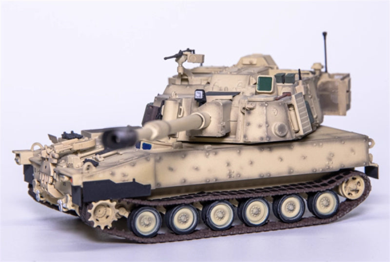 T-MODEL US M109A7 self-propelled howitzer 155mm w/ ammunition vehicle Sand colored style 1:72 Tank Pre-built Model