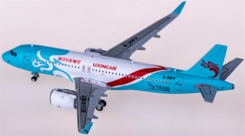 JC Wings Loong Air Airbus A320neo B-30FV 1:400 Diecast Model view 2