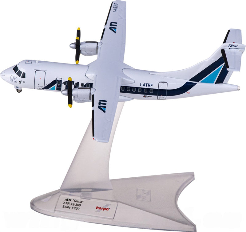 Herpa Aero Trasporti Italiani for ATR-42-300 I-ATRF 1:200 Aircraft Pre-built  Airliner Model Display
